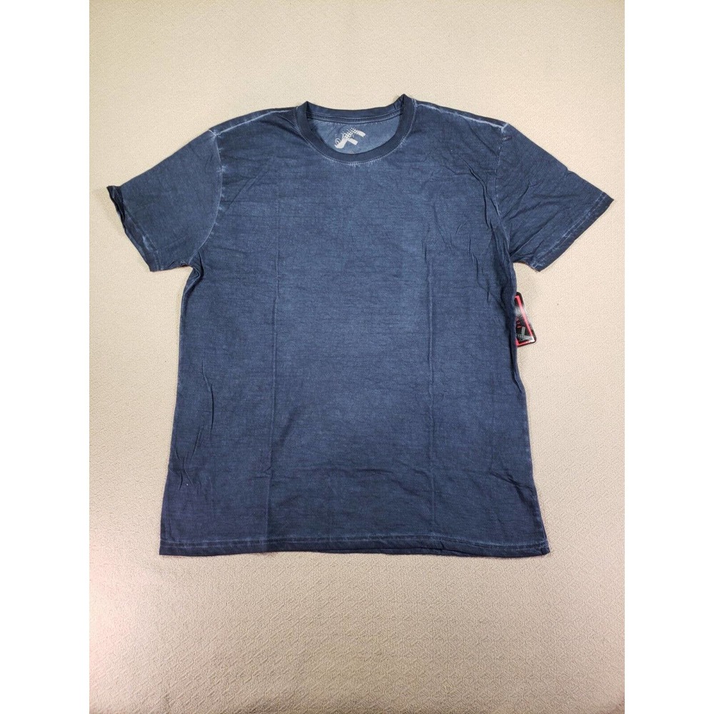 Fission Shirt Mens Large L Blue Stretch Cotton Blend Pullover Crew Neck NWT A12
